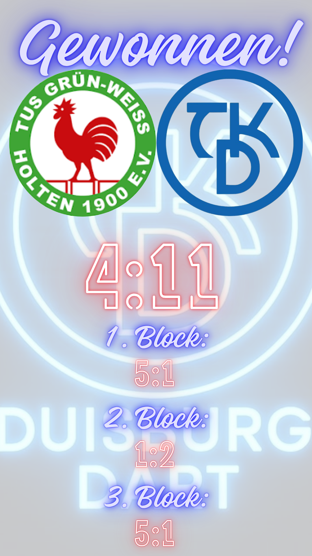 Holten gegen TKD Duisburg 4:11